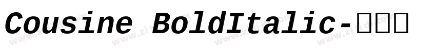 Cousine BoldItalic字体转换